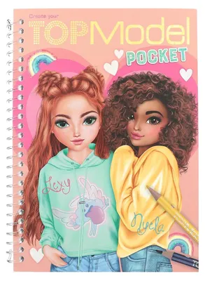 TOPModel Zakkleurboek, 120 Seiten, Sticker, Spiralbindung