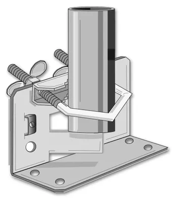 Produktbild von Televes Mastfuß, bis 60 mm, Zange, 1 Stk.