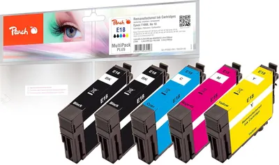 Produktbild von Peach Spar Pack Plus Tintenpatronen, kompatibel zu Epson No. 18 / T1806 - PI200-494