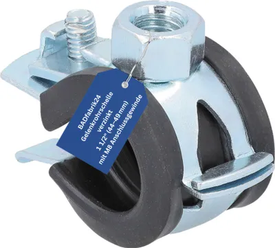 Produktbild von BADfabrik24 Gelenkrohrschelle verzinkt 1 1/2", 44 - 49 mm M8