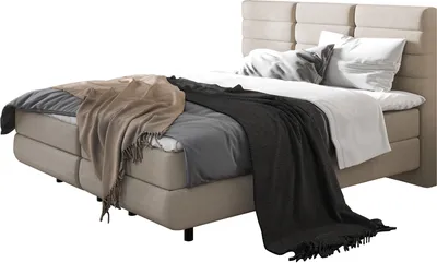 Produktbild von MIRJAN24 Boxspringbett Symphony mit zwei Bettkästen für die Bettwäsche, Polsterkopfteil, Bonellfederkernmatratze (Farbe: Barrel 04, Größe: 180x200 cm)