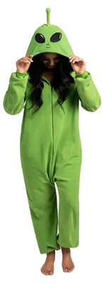 Produktbild von Spooktacular Creations Halloween Alien Pyjama Plüschkostüm Uni Erwachsene mit Hutschwanz für Verkleidungspartys, Rollenspiele, Mottopartys, Hallowe