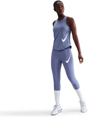 Imagen del producto de Leggings Nike para mujer, modelo W Nk Df Tempo Hr 7/8, color Índigo Mundial/Negro/Reflectante