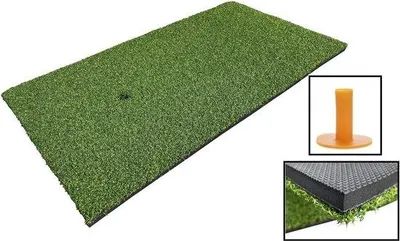 Zdjęcie produktu dla Mata treningowa do golfa 60 x 30 cm – praktyczna mata treningowa do golfa z gumowym tee