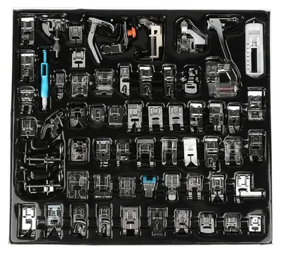 Immagine prodotto di Set di accessori multifunzionali per macchine da cucire – 62 pezzi per uso professionale