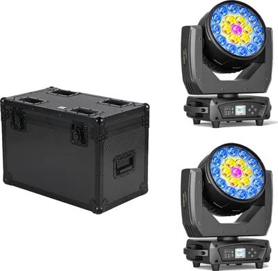 Image de Tête mobile, LED RGBW, effets zoomables, noir, prise UE