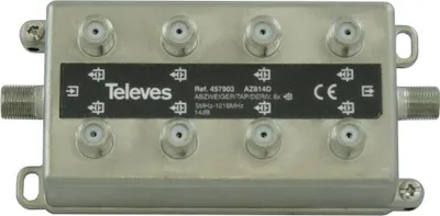 Obrázek produktu pro TELEVES Abzweiger 8-fach für BK-Netze (DOCSIS 3.1) 5-1218MHz AD:14dB AZ814D