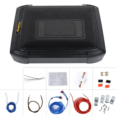 Obrázok produktu pre Subwoofer do auta – Aktívny subwoofer, ktorý sa montuje pod sedadlo, s integrovaným zosilňovačom – 1000 W – Ultra plochý – Montáž pod sedadlo – Frekvenčný rozsah 20–200 Hz