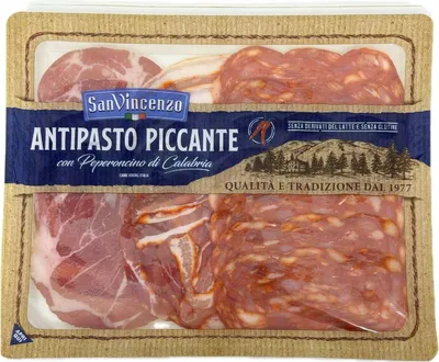 Produktbild von Wurstwaren Mix Antipasto Silano Piccante Misto 100g - San Vincenzo