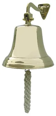 Produktbild von Messing-Schiffsglocke mit Wandhalterung, Durchmesser 175 mm