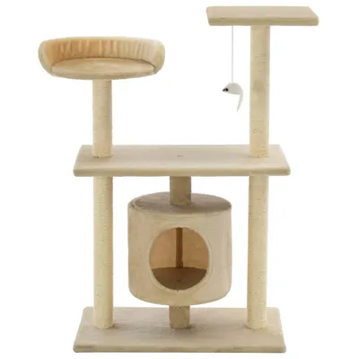 Obrázek produktu pro Škrabadlo pro kočky se sisalovými sloupky 95 cm béžové