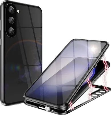 Immagine prodotto di Copertura magnetica per Samsung Galaxy S23 copertura protettiva in vetro custodia del telefono cellulare custodia blindata
