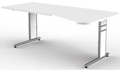 Produktbild von Freiformtisch StageOne Form 4 BxT 195x80/100cm weiß