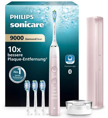 Zdjęcie produktu dla Philips Sonicare DiamondClean DiamondClean 9000 Series HX9911/79 Szczoteczka — edycja specjalna, Dorosły, Soniczna szczoteczka do zębów, Pielęgnacja dziąseł, Wybielający, Różowy, Biały, Ergonomiczny, iPad 3rd Gen or higher; iPhone 4S or higher; with iOS7 or higher; with iOS 7 operating system ;...