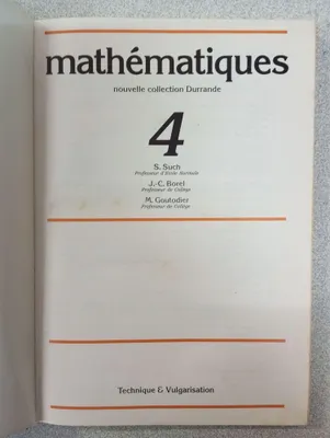 Image de S. Such - Mathématiques 4