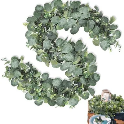 Produktbild von Kunst Eukalyptus Girlande für Haus und Garten Deko