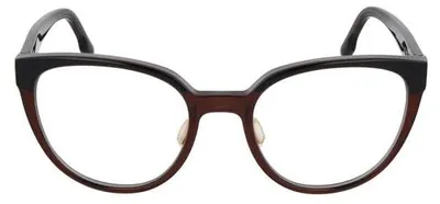 Zdjęcie produktu dla Okulary Rodenstock Schmetterling wykonane z octanu, w kolorze ciemnoczerwonym z szarymi warstwami, z elementami w kolorze różowego złota