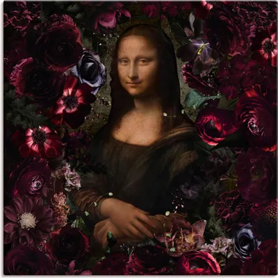 Produktbild von ARTland Leinwandbild Mona Lisa - Da Vinci Adaption Größe: 30x30 cm