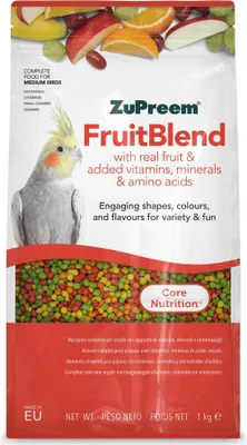 Produktbild von ZuPreem Multifrucht Vogelfutter für mittelgroße Vögel mit Früchten und Vitaminen - 1 kg