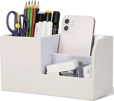 Produktbild von Stiftehalter Schreibtisch - Bš¹ro-Bleistifthalter Organizer Desktop-Schreibtischzubeh?r Bš¹robedarf Organisation Nachbildung (Wei?)