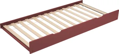 Produktbild von Kinder-Bettschublade als Zusatzbett für Bett MARCEAU, Terracotta, mit Lattenrost und Rollen, 190x94x21,5cm