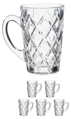 Produktbild von Vivalto Kaffeeglaser - 6x Stuck - mit Ohr - 170 ml