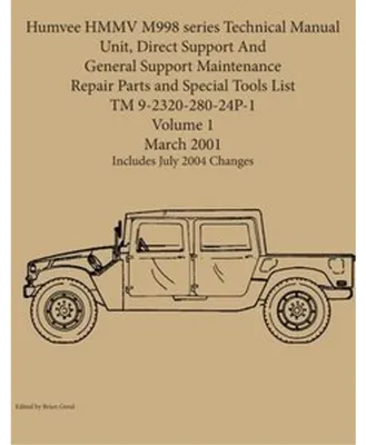 Produktbild von Humvee HMMV M998 series Technical Manual Unit, Direct Support And General Support Maintenance Repair Parts and Special Tools List TM 9-2320-280-24P-1