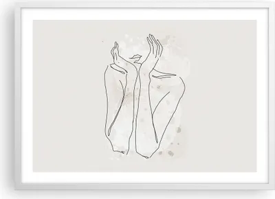 Produktbild von Gerahmtes Poster - Weißer Rahmen - Grafik Frau Licht - 70x50 cm - Wand Bild - Wanddeko - Wandbilder - Kunstposter - Wandposter - Bilderrahmen - Bilder - Kunstdruck - Wanddekoration - P2WAA70x50-4656