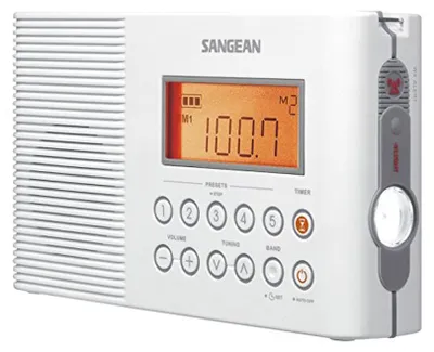 Productafbeelding van Douche Radio - Waterdichte Radio - Muziek Luisteren - JIS7 Waterbestendig - 9.4 inch breed - Wit