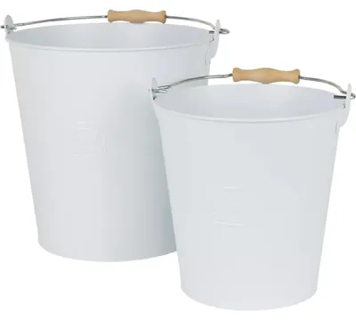 Produktbild von Redecker Eimer 2er Set, 5+10 l, weiß - raus 2024???