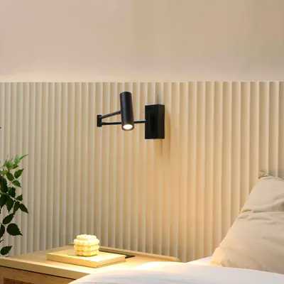 Produktbild von Schwarze LED-Wandleuchte verstellbare Leseleuchte Touch-Funktion - Rimio