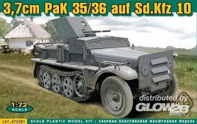 Produktbild von ACE 37 mm PaK 35/36 auf Sd.Kfz 10 1:72 ACE72281