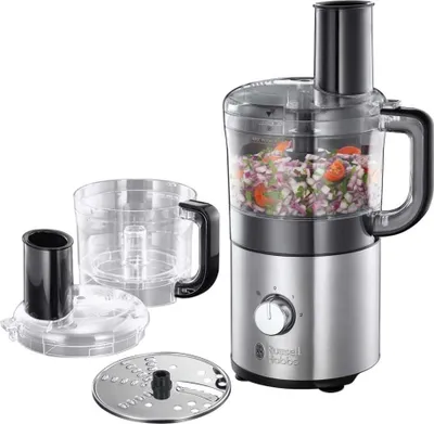 Produktbild von Russell Hobbs Küchenmaschine Multi [Zerkleinern/Schneiden/Raspeln] kompakter Food Processor (platzsparendes Design, 1.2l spülmaschinenfeste