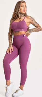 Produktbild von Gym Glamour Push-Up-Leggings 2.0 - Damen Leggings nahtlos - Farbe: Merry Berry, Größe: S