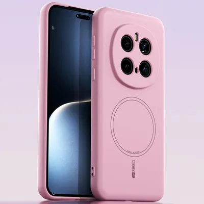 Obrázek produktu pro Magnetické pouzdro pro Honor Magic7, kompatibilní s MagSafe, tekutý silikon, nárazuvzdorné a odolné proti poškrábání Růžová