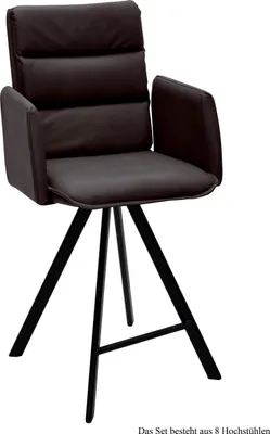 Produktbild von Thekenstuhl (8er-Set) Delicia 52x109x60 Schwarz/Espresso