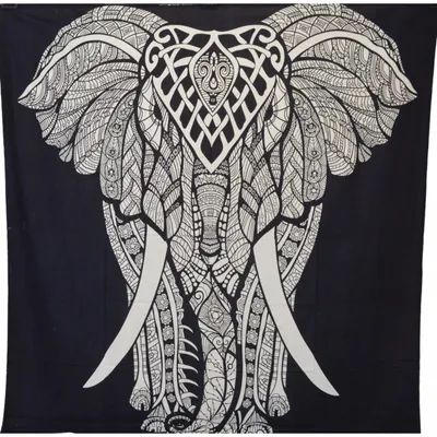 Produktbild von Orientalhaus Tagesdecke Elefant Indien Boho Ethno 230x210 cm