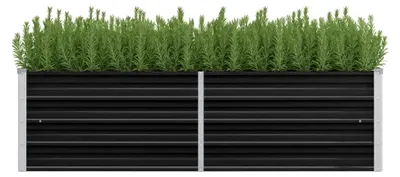 Produktbild von Hochbeet Anthrazit 160x40x45cm aus verzinktem Stahl