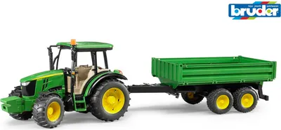Produktbild von Bruder 2108 John Deere 5115 M mit Bordwandanhänger