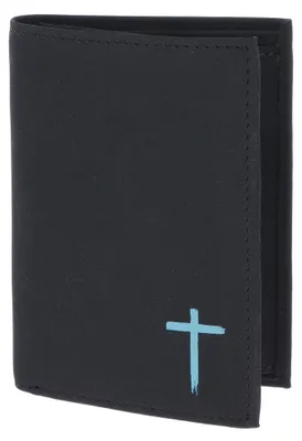 Zdjęcie produktu dla oxmox Geldbörse New Cryptan RFID Protect Kombibörse Freedom Cross Print Cyan Black schwarz