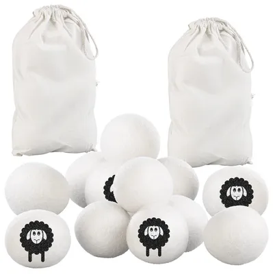 Imagen del producto de Set de 12 bolas secadoras XXL de lana para la secadora de ropa