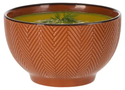 Produktbild von Siaki Suppenschussel Fishbone - terra - 14 x 8 cm - 680 ml