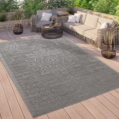 Immagine prodotto di Tappeto da esterno resistente alle intemperie Balcone Motivo orientale Vintage Tinta unita Dimensioni 80x150 cm