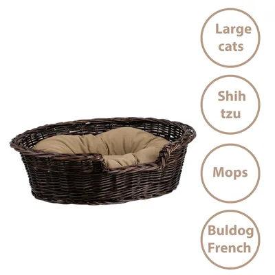 Immagine prodotto di Cesto per cani in vimini ovale 85x67 H21 cm