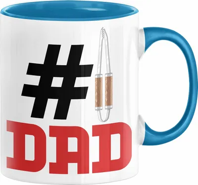 Produktbild von Grillen Nummer 1 Dad Vater Tasse Geschenk Grillmeister Papa Geschenkidee Bester Papa Der Welt Vatertag Lustige Geschenkidee (Blau)