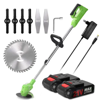 Obrázek produktu pro Elektrická sekačka na trávu, dobíjecí baterie, bezdrátový design, 2 baterie