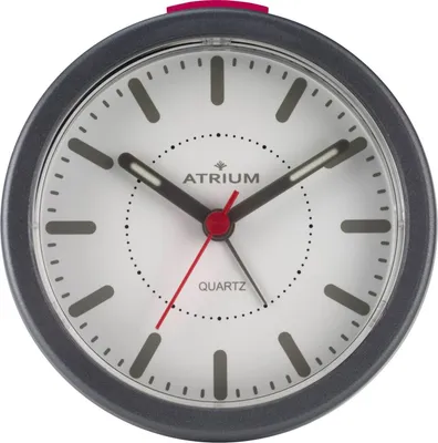 Produktbild von ATRIUM Wecker Analog Quarz weiß grau A261-4 ohne Ticken mit Licht