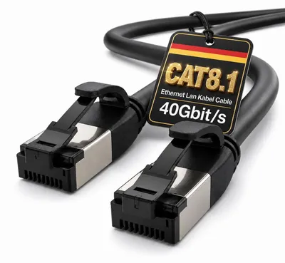 Produktbild von 1aTTack.de 0,25m Cat 8.1 Lan Kabel Netzwerkkabel (1 Stück) Cat 8 Ethernet Kabel
