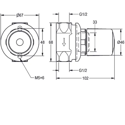 Immagine prodotto di Raccordo doccia KWC AR, idr., DN15, per colonna doccia, senza miscelatore