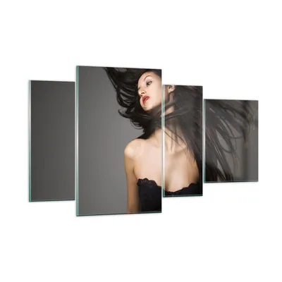 Produktbild von Bilder auf glas - Schönheit Mode Modell posieren - 120x70cm - Glasbilder - Wandbilder - Kunstdruck - zum Aufhängen bereit - Wanddekoration aus Glas - Glas Bilder - Wandbild auf Glas - GDL120x70-2128